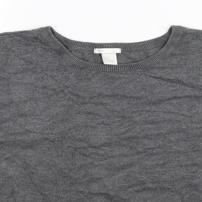 H&M Womens Grey  Knit Pullover Jumper Size M