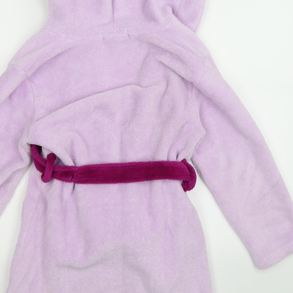 Sanrio Girls Purple Solid Fleece Kimono Robe Size 7-8 Years  - Hello Kitty