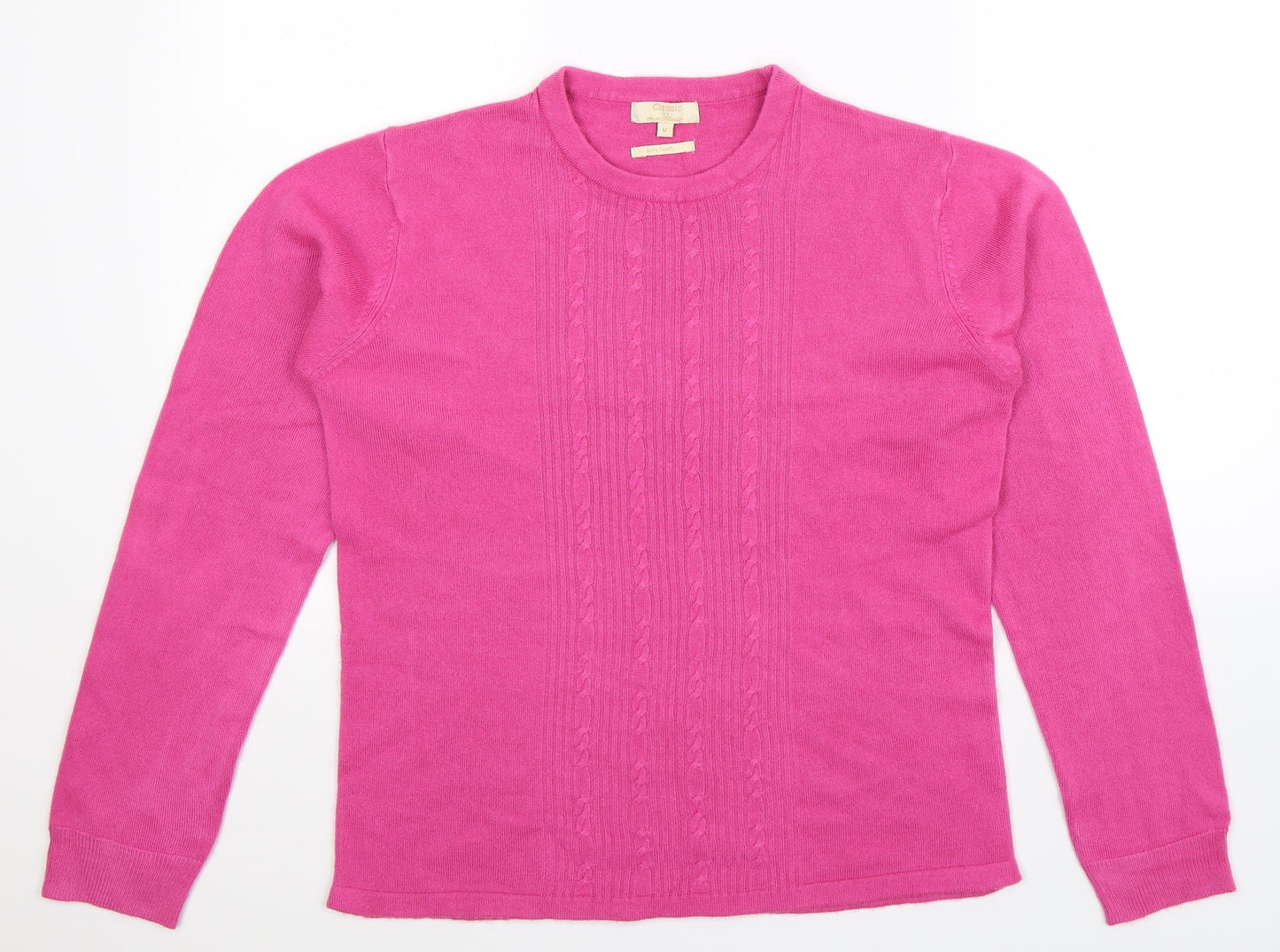 Sarah Hamilton Womens Pink  Knit Pullover Jumper Size M