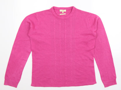 Sarah Hamilton Womens Pink  Knit Pullover Jumper Size M