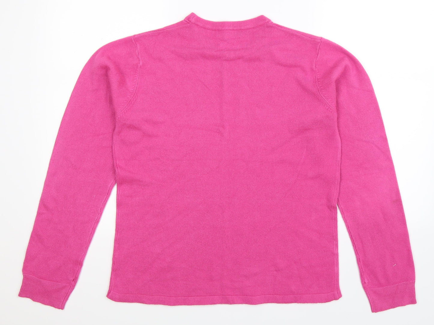 Sarah Hamilton Womens Pink  Knit Pullover Jumper Size M