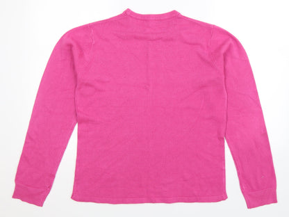 Sarah Hamilton Womens Pink  Knit Pullover Jumper Size M