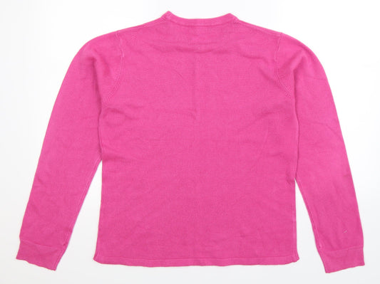 Sarah Hamilton Womens Pink  Knit Pullover Jumper Size M