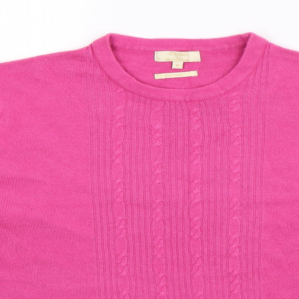 Sarah Hamilton Womens Pink  Knit Pullover Jumper Size M