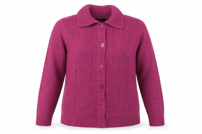 Bonmarché Womens Purple Knit Cardigan Jumper Size M