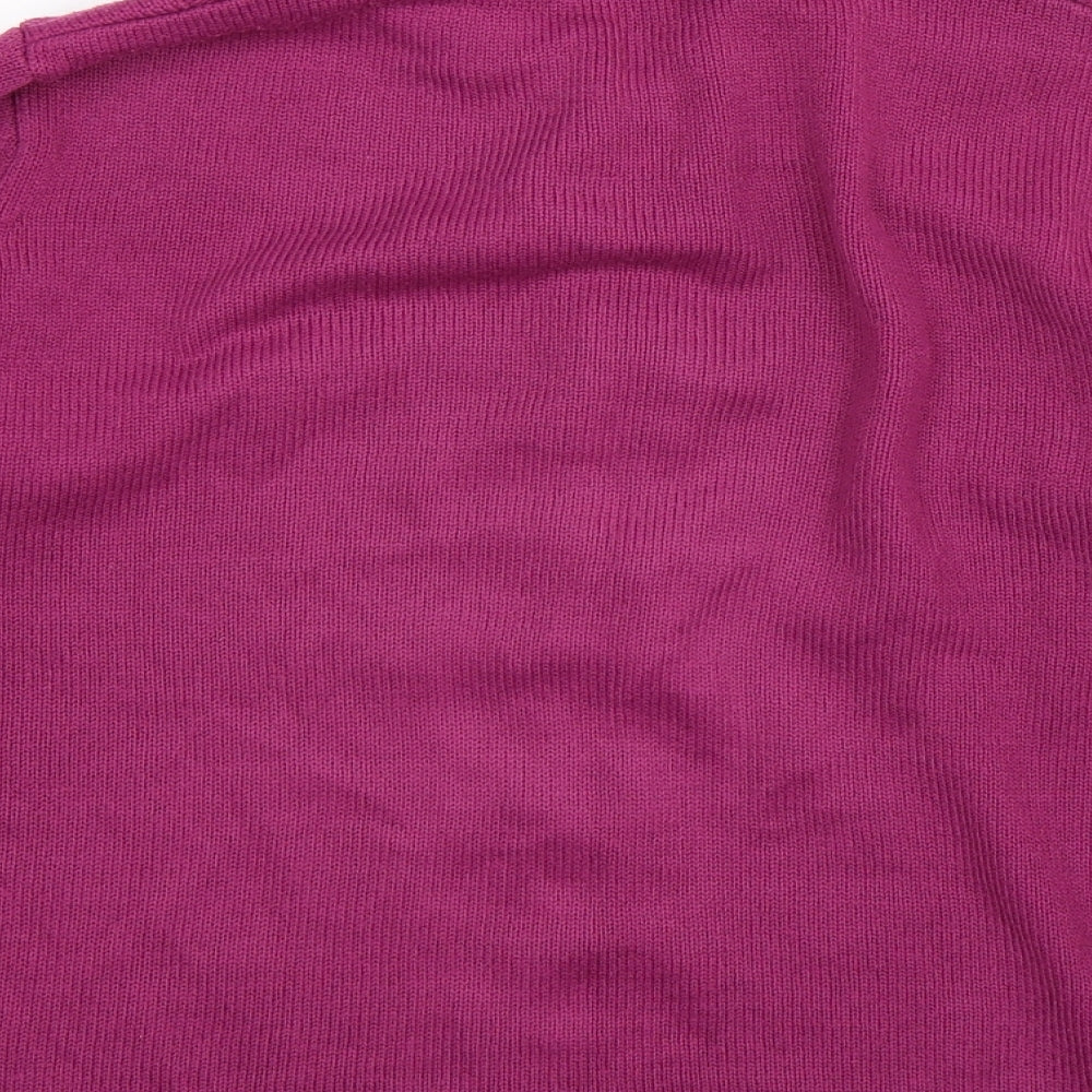 BM Womens Purple  Knit Cardigan Jumper Size M
