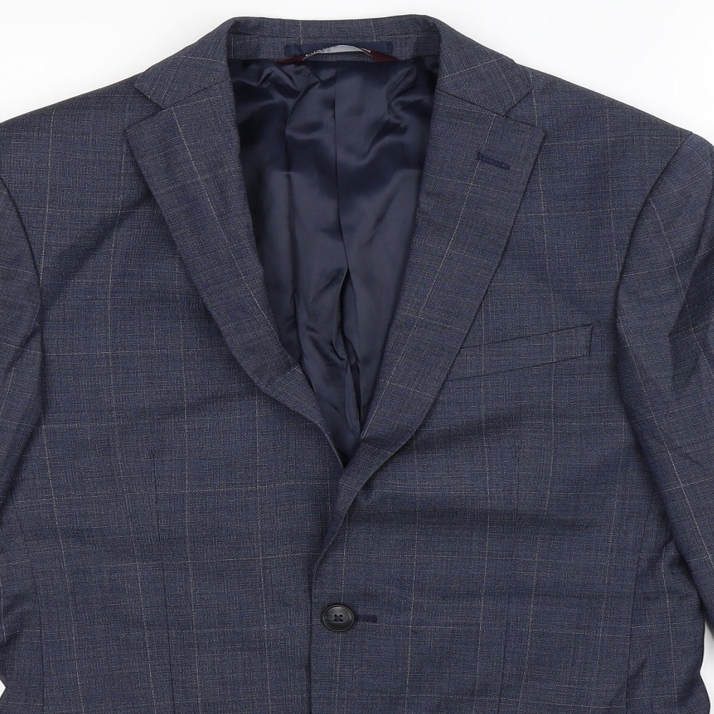 Mens UK Size 36 Marks and Spencer Regular Blue Suit Jacket