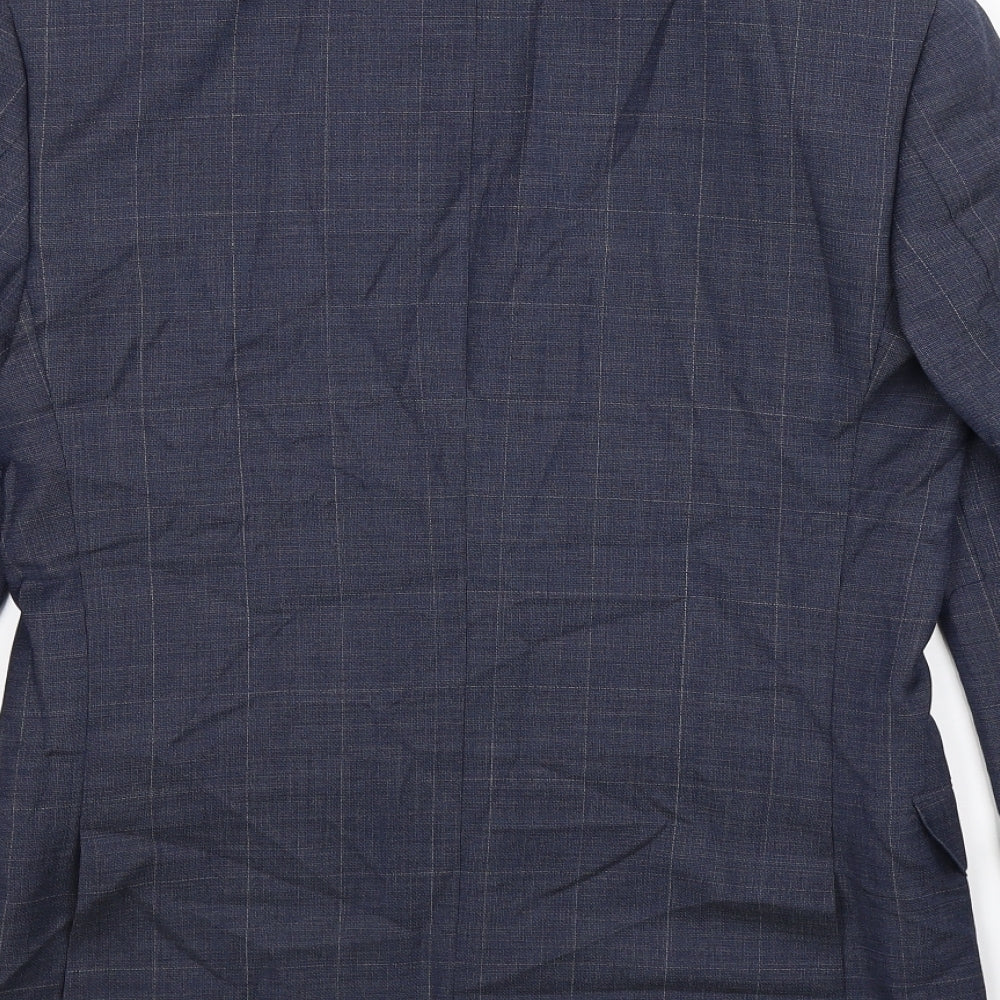 Mens UK Size 36 Marks and Spencer Regular Blue Suit Jacket