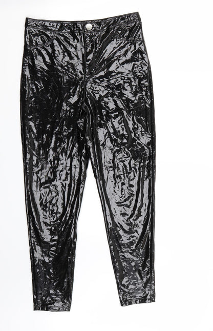 Missguided Womens Black   Trousers  Size 10 L27 in