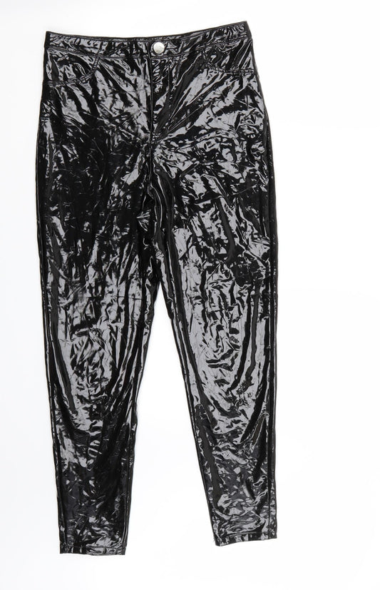 Missguided Womens Black   Trousers  Size 10 L27 in