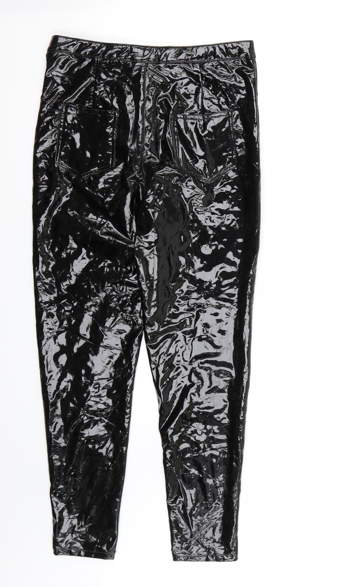 Missguided Womens Black   Trousers  Size 10 L27 in