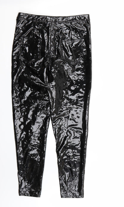 Missguided Womens Black   Trousers  Size 10 L27 in