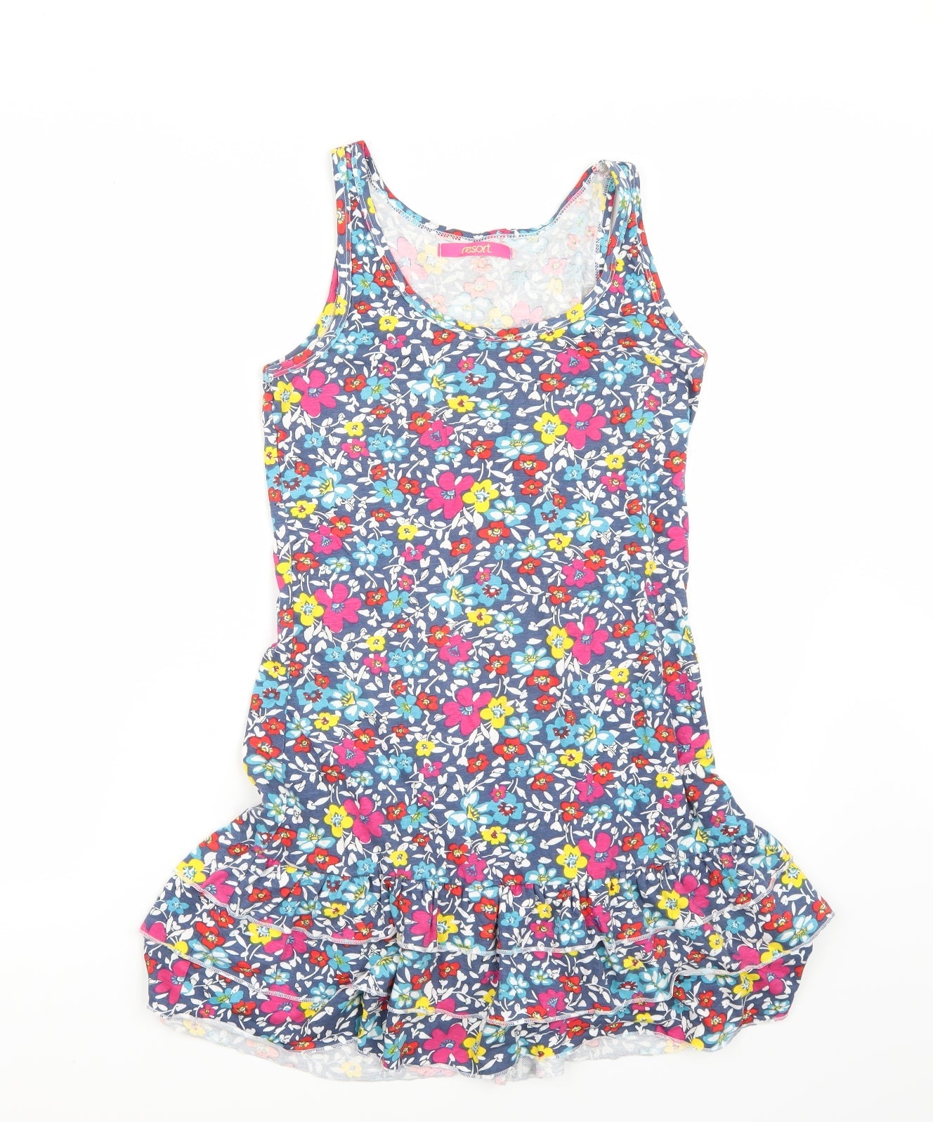 Resort Womens Blue Floral  A-Line  Size 10