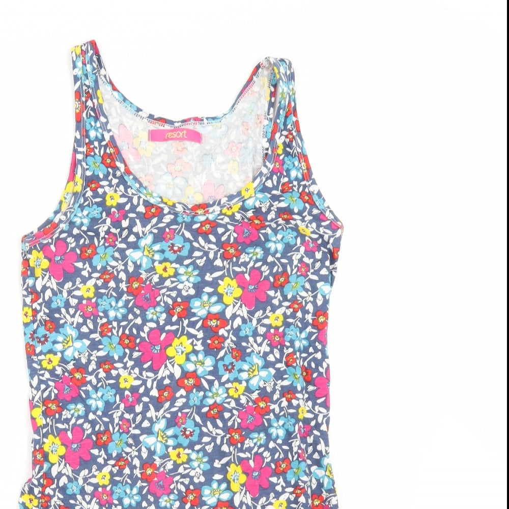 Resort Womens Blue Floral  A-Line  Size 10