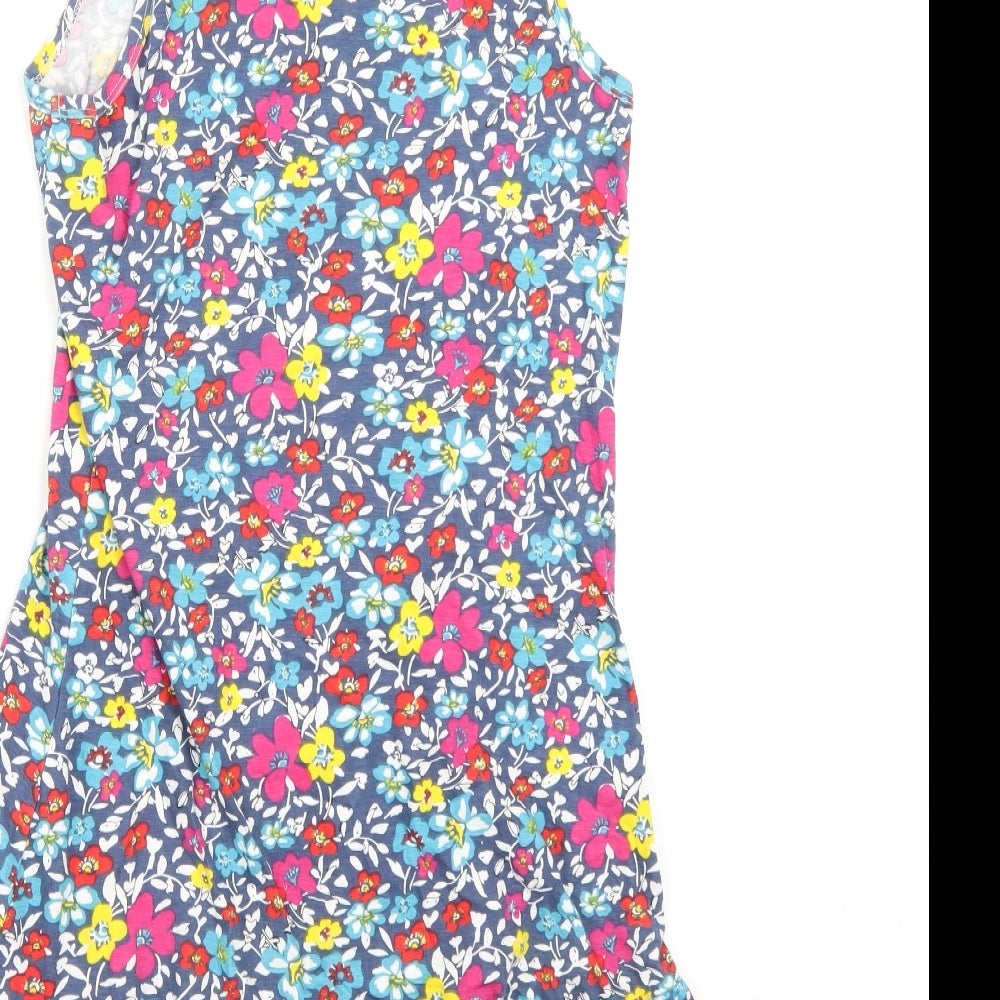 Resort Womens Blue Floral  A-Line  Size 10