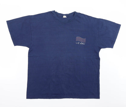 Hane tops Womens Blue   Basic T-Shirt Size XL