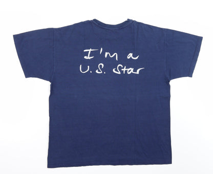 Hane tops Womens Blue   Basic T-Shirt Size XL