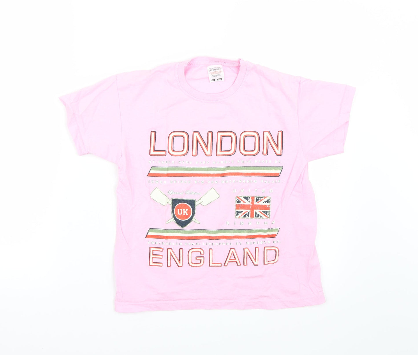 Womens UK Size 8 Preworn Pink Basic T-Shirt
