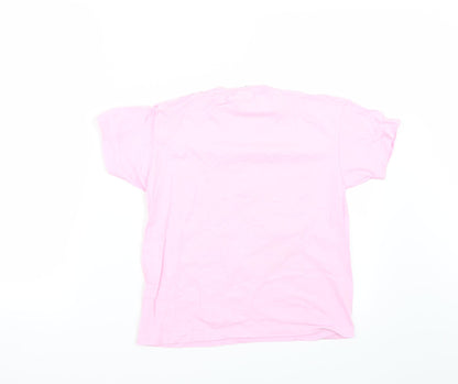 Womens UK Size 8 Preworn Pink Basic T-Shirt