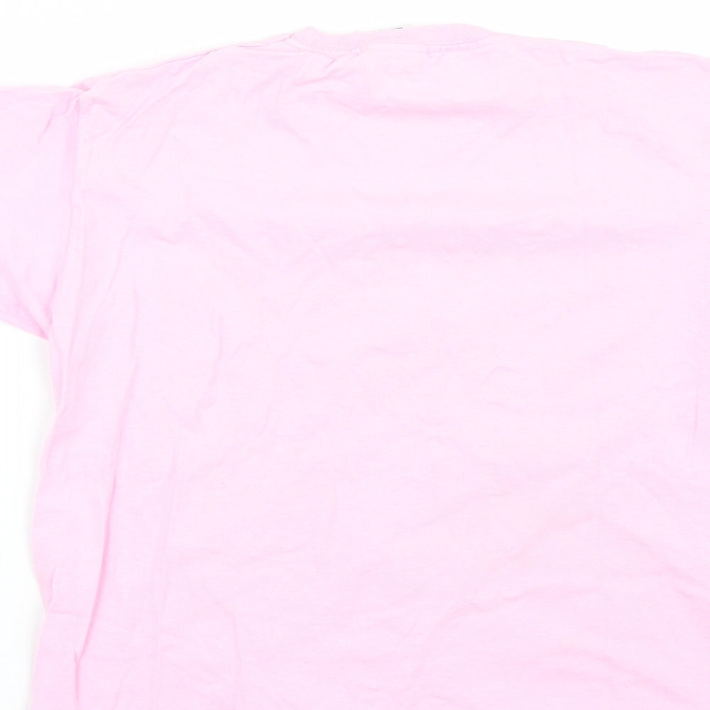 Womens UK Size 8 Preworn Pink Basic T-Shirt