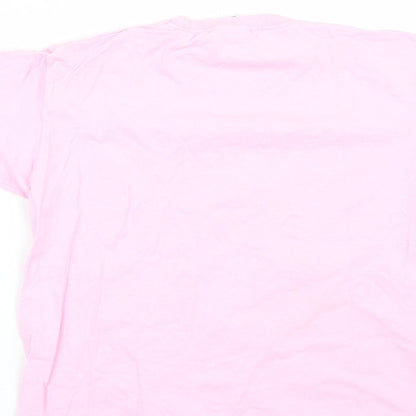 Womens UK Size 8 Preworn Pink Basic T-Shirt