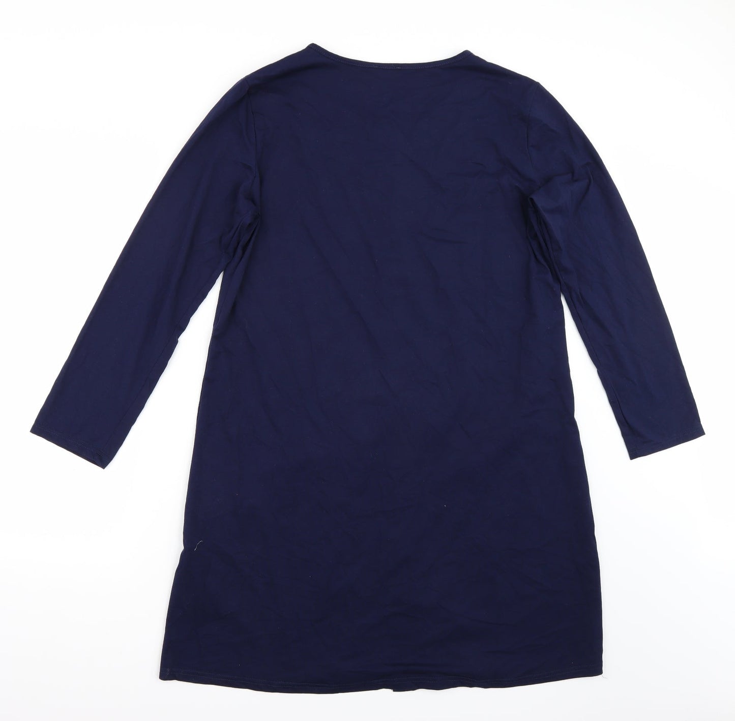 Sunnyme Womens Blue  Rayon T-Shirt Dress  Size XL