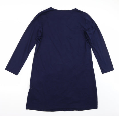 Sunnyme Womens Blue  Rayon T-Shirt Dress  Size XL