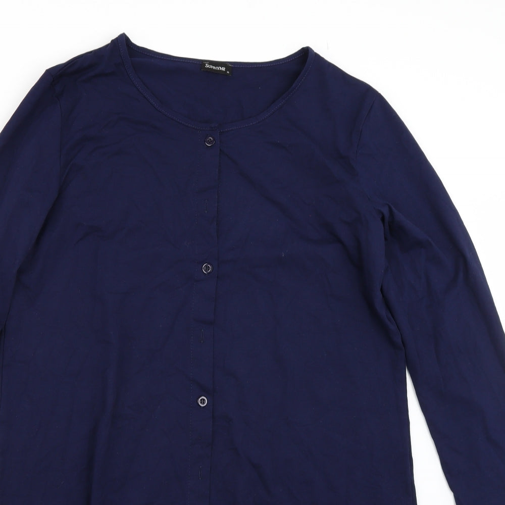 Sunnyme Womens Blue  Rayon T-Shirt Dress  Size XL