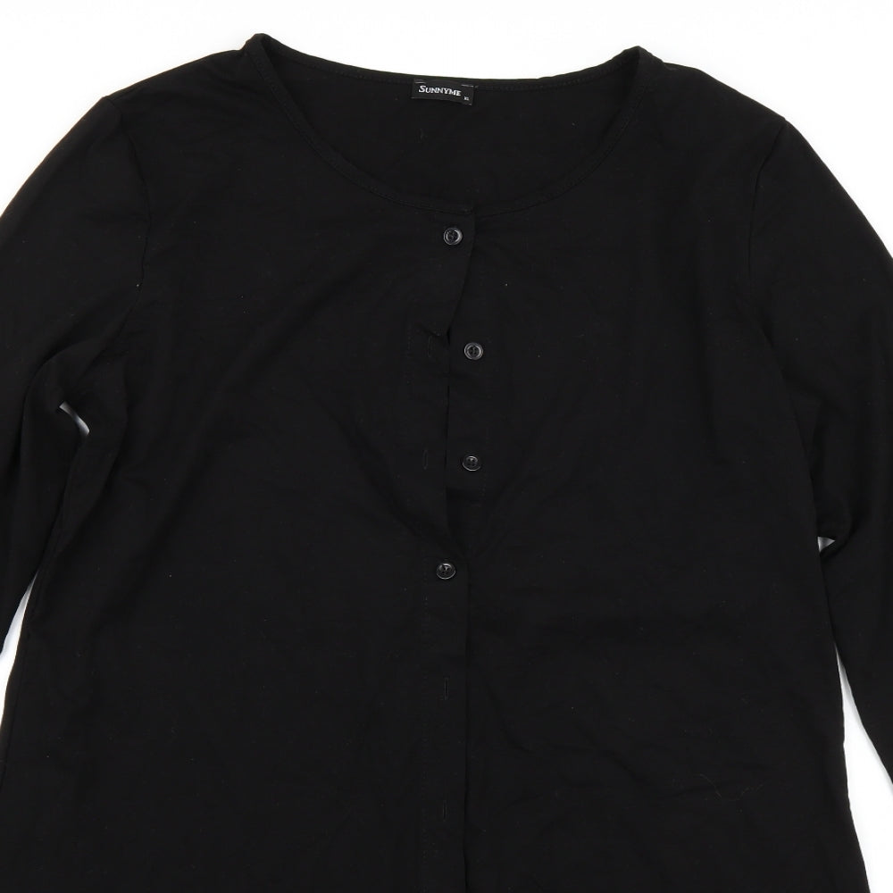 Sunnyme Womens Black  Rayon A-Line  Size XL