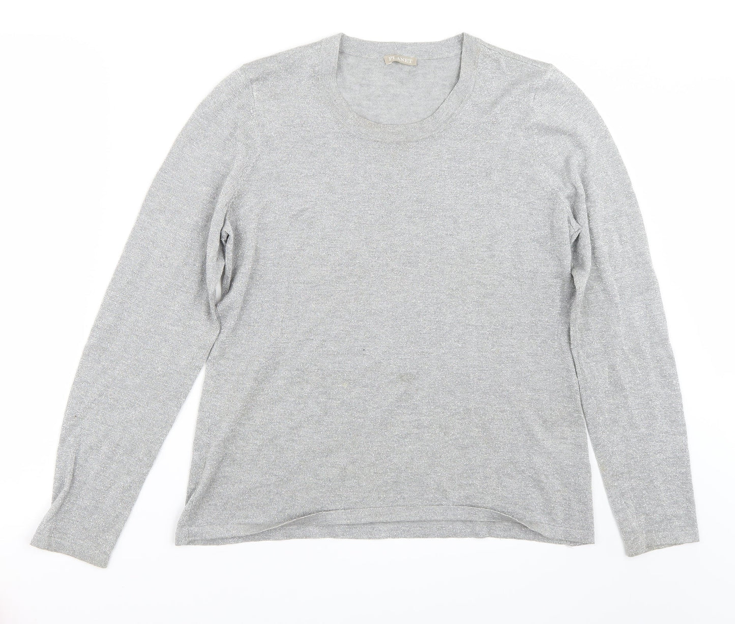 Planet Womens Silver   Pullover Jumper Size M