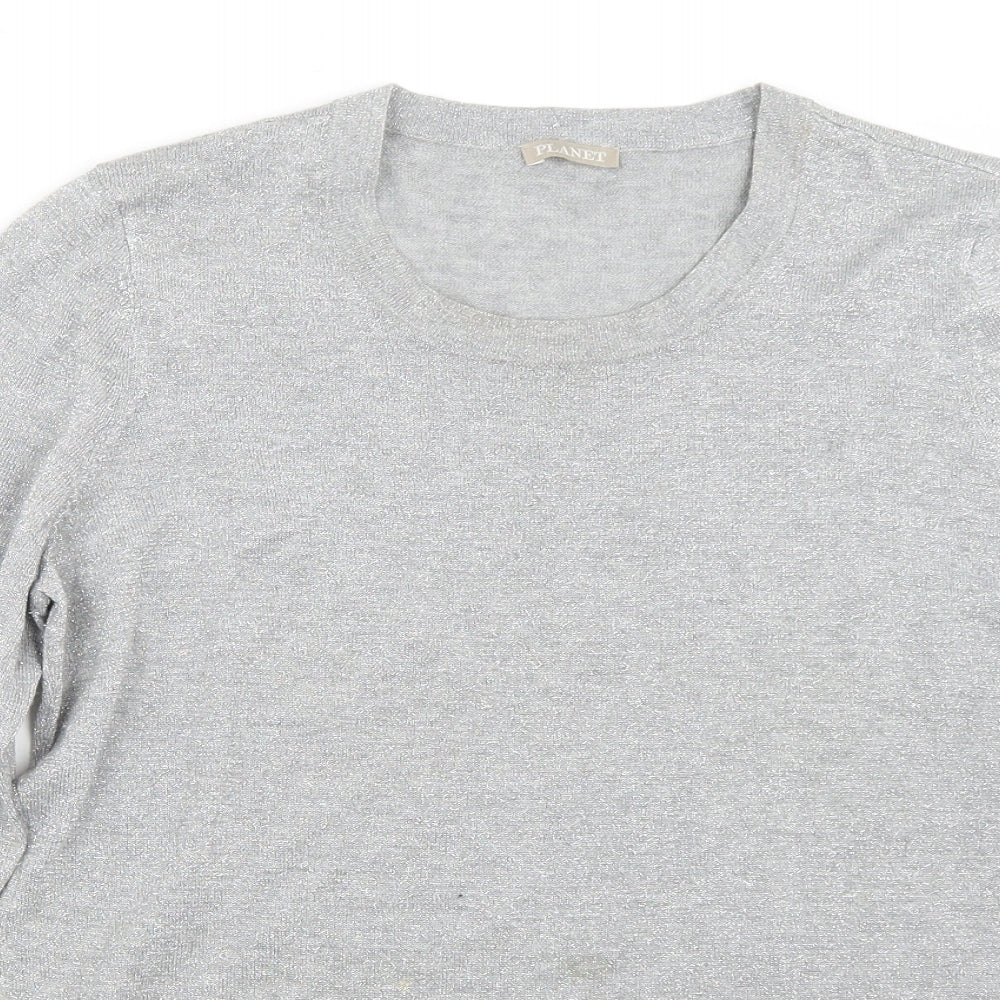 Planet Womens Silver   Pullover Jumper Size M