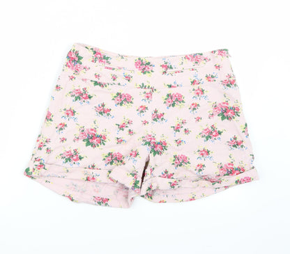 Darling Womens Pink Floral  Bermuda Shorts Size S