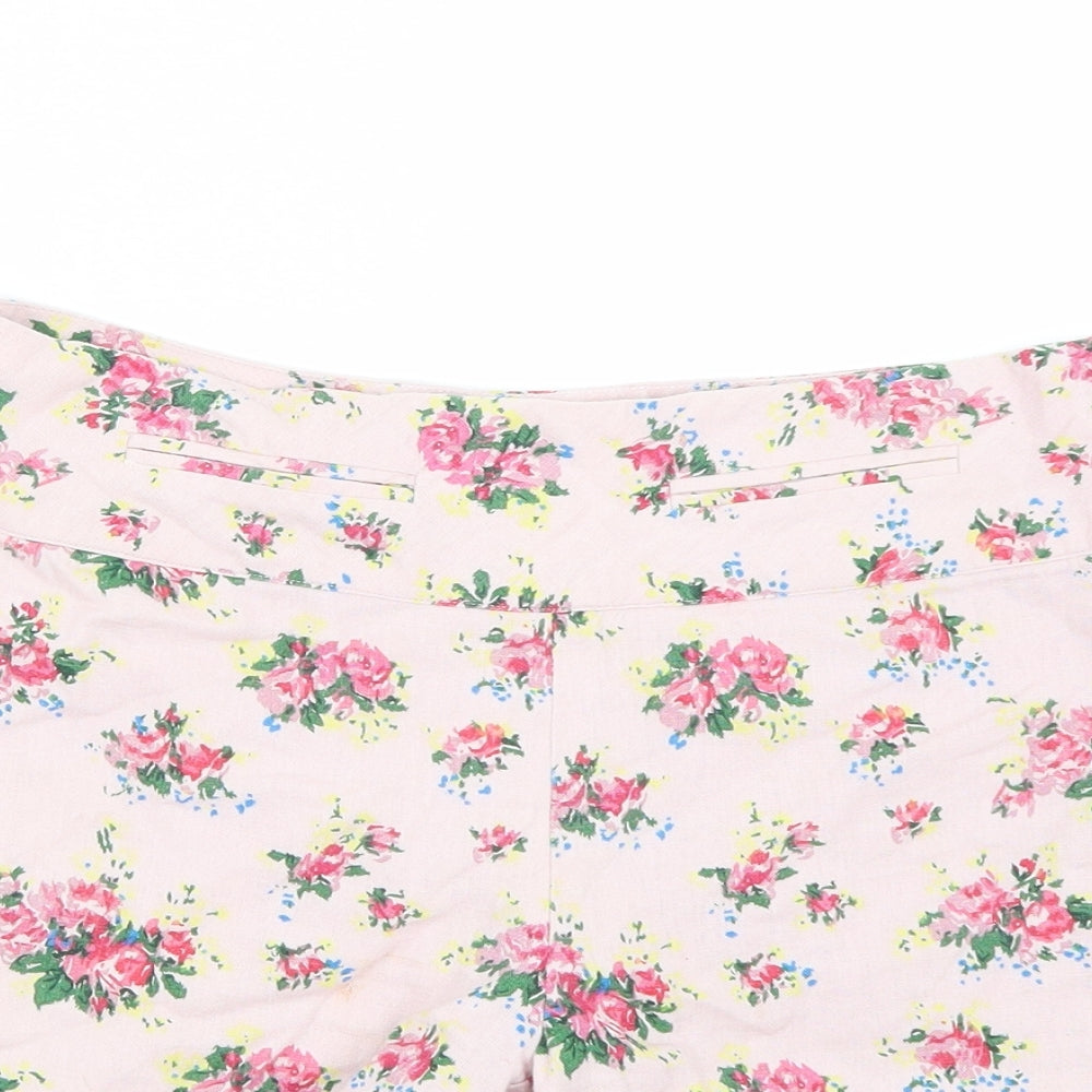 Darling Womens Pink Floral  Bermuda Shorts Size S