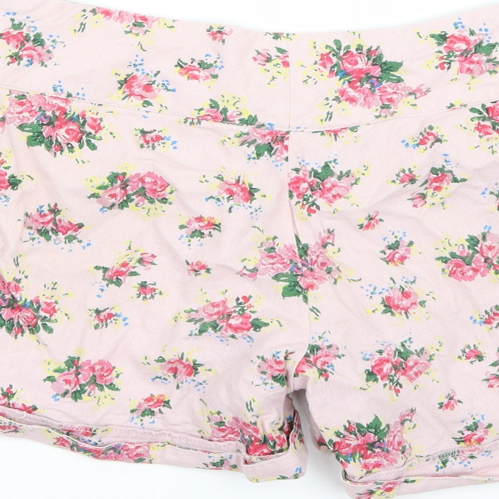 Darling Womens Pink Floral  Bermuda Shorts Size S