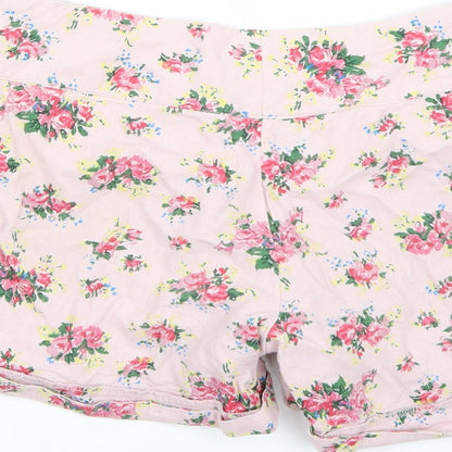 Darling Womens Pink Floral  Bermuda Shorts Size S