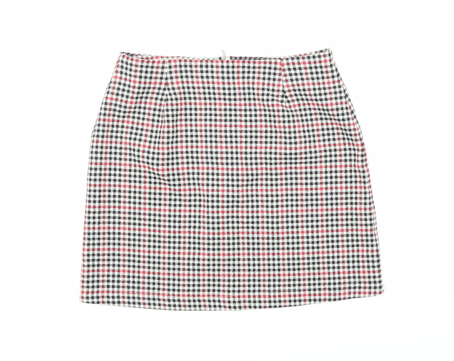 Nasty Gal Womens Beige Check  Mini Skirt Size 8