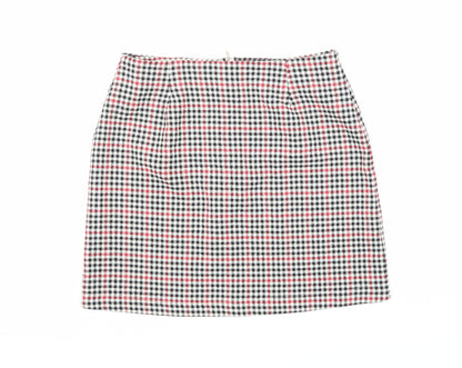 Nasty Gal Womens Beige Check  Mini Skirt Size 8