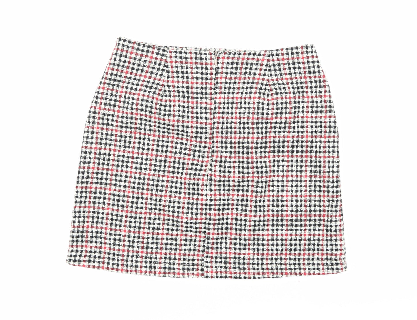 Nasty Gal Womens Beige Check  Mini Skirt Size 8