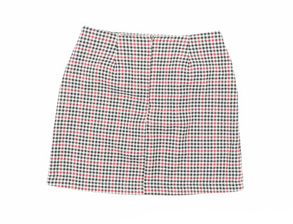 Nasty Gal Womens Beige Check  Mini Skirt Size 8