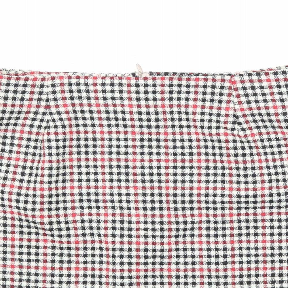 Nasty Gal Womens Beige Check  Mini Skirt Size 8