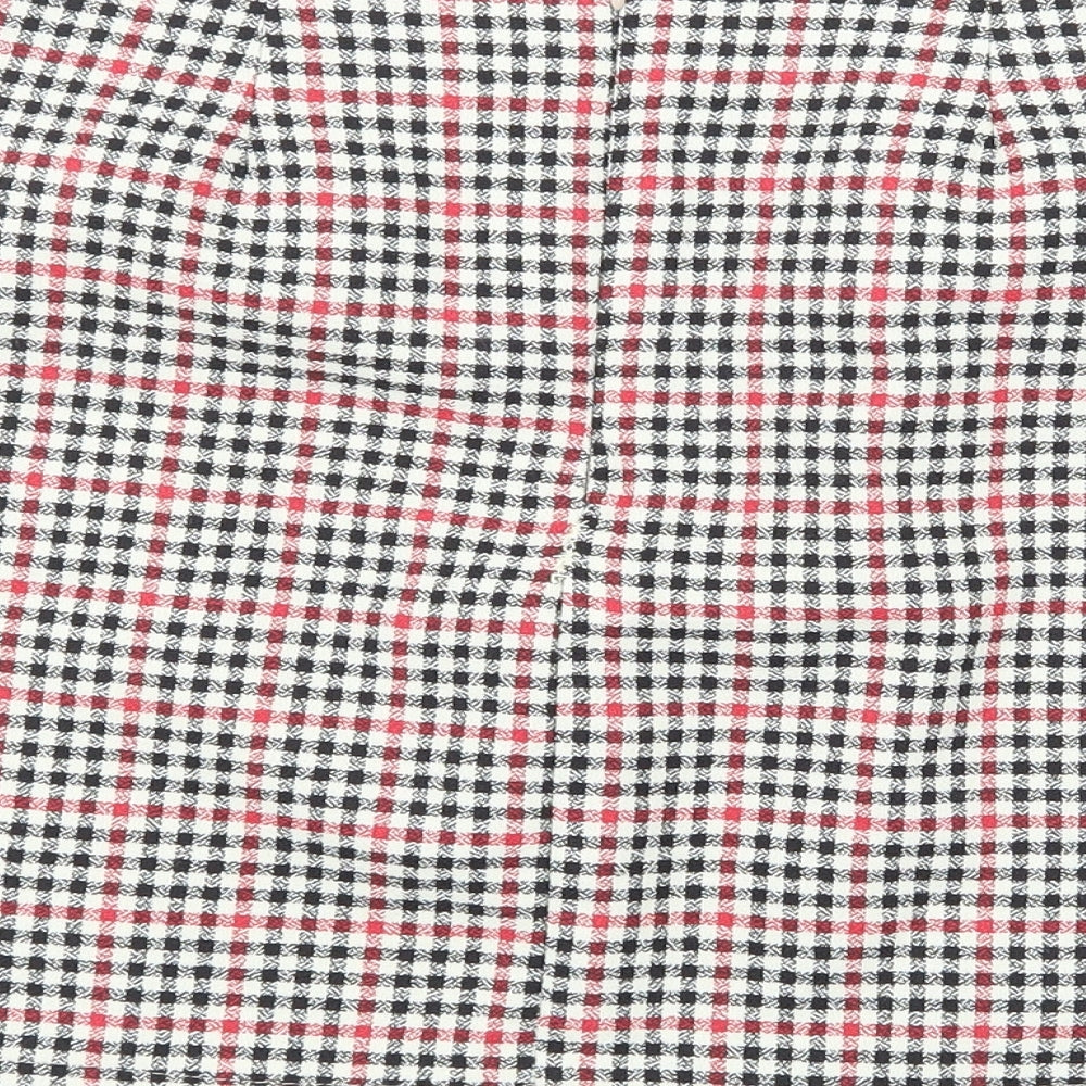 Nasty Gal Womens Beige Check  Mini Skirt Size 8