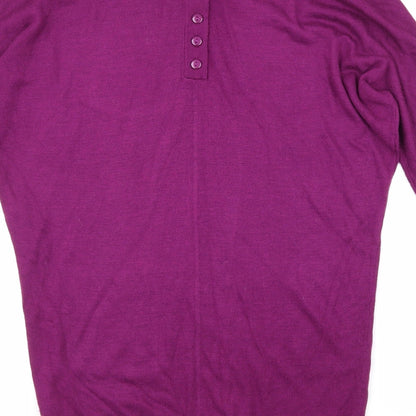 Linea Womens Purple  Knit Jumper Dress  Size S