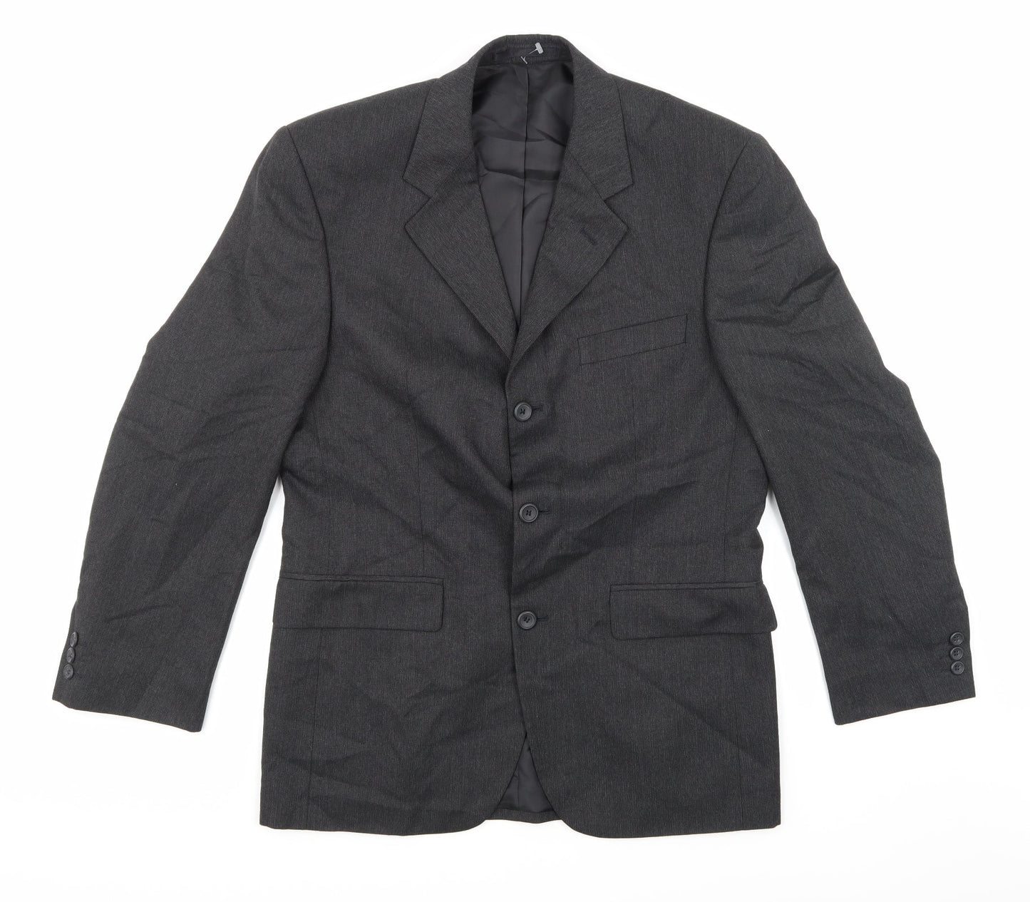 Mens UK Size 38 Preworn Regular Grey Suit Jacket