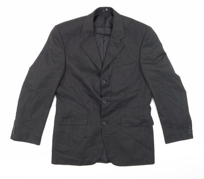 Mens UK Size 38 Preworn Regular Grey Suit Jacket