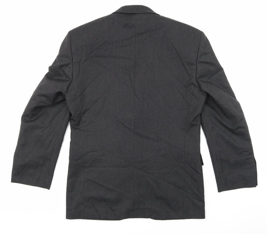 Mens UK Size 38 Preworn Regular Grey Suit Jacket