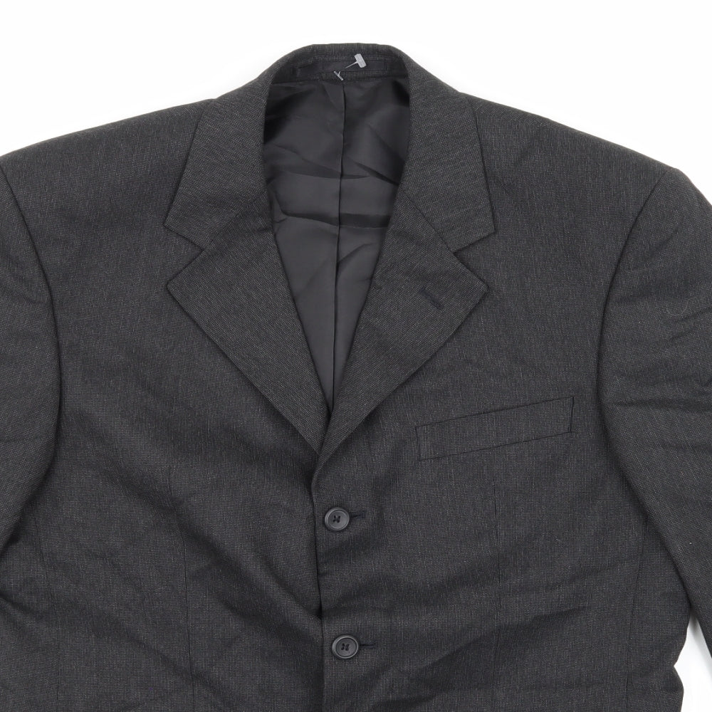 Mens UK Size 38 Preworn Regular Grey Suit Jacket
