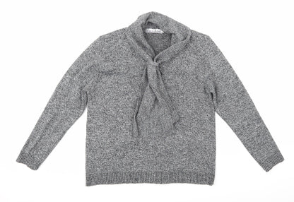 Pure & Natural Womens Grey  Knit Pullover Jumper Size L
