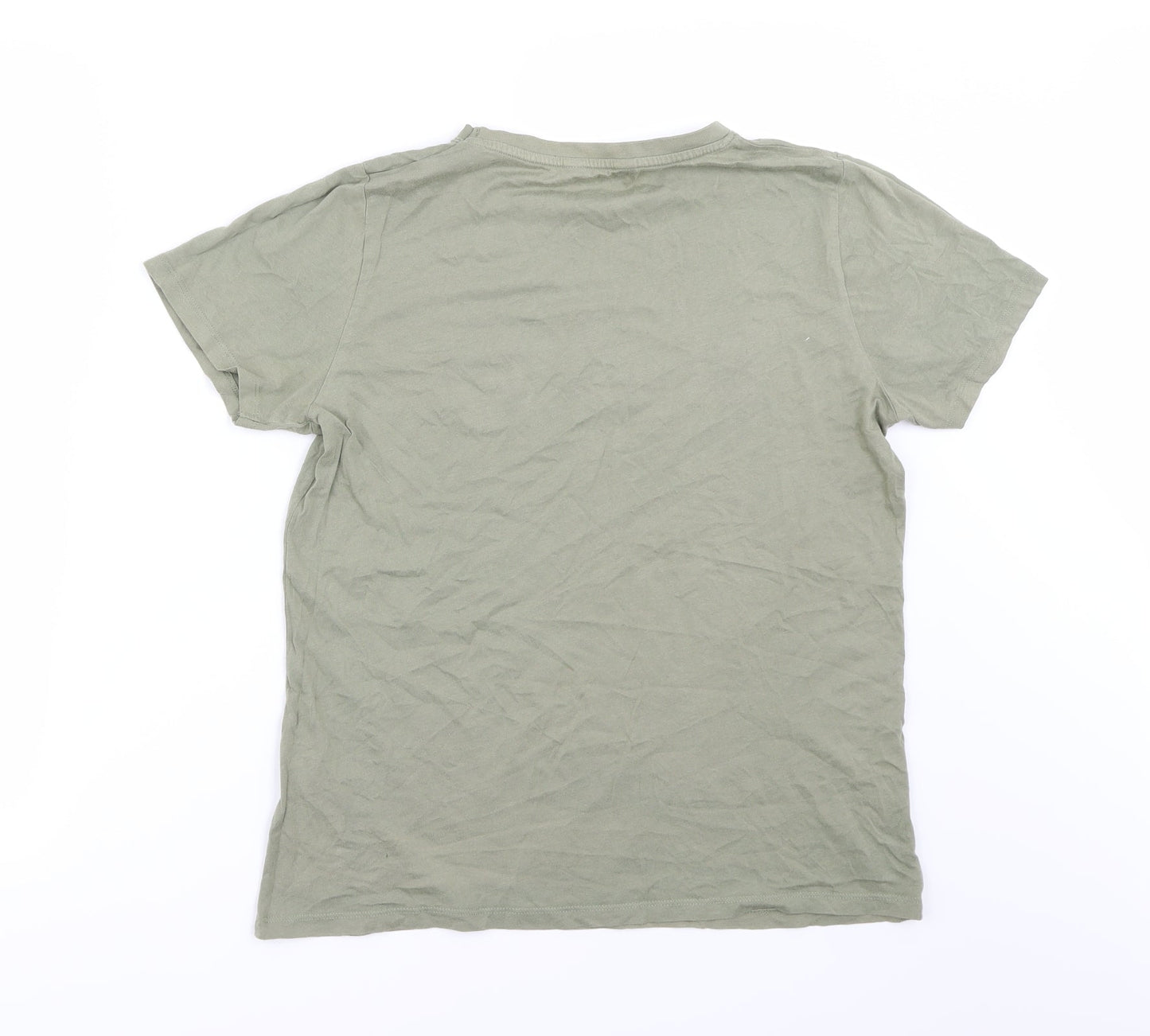 Womens UK Size 12 New Look Green Basic T-Shirt