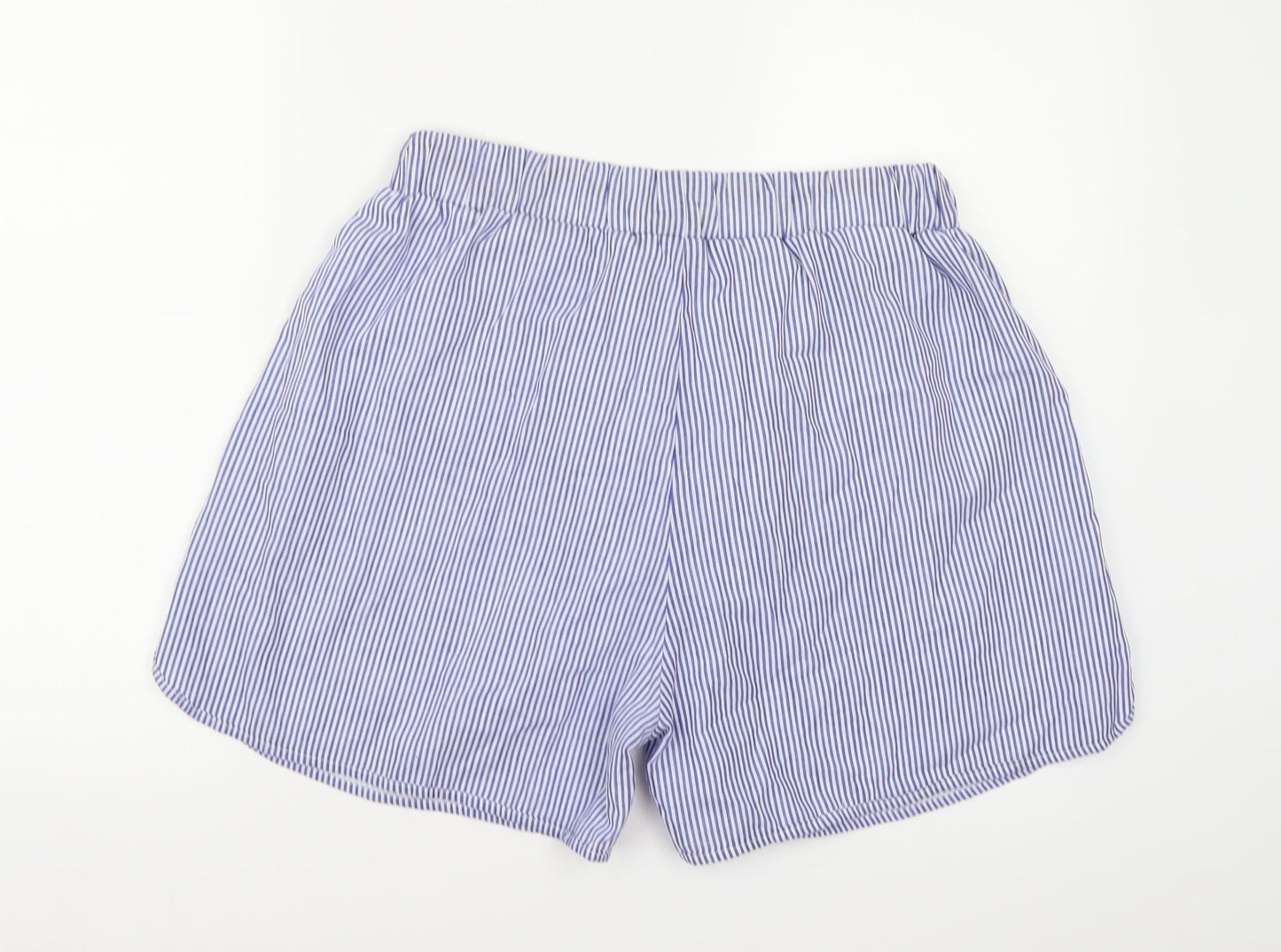 MissLook Womens Blue Striped  Sweat Shorts Size 2XL