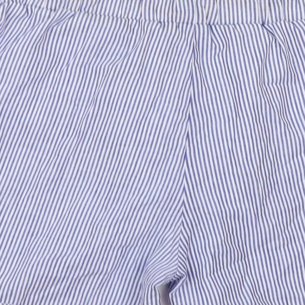MissLook Womens Blue Striped  Sweat Shorts Size 2XL